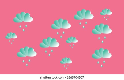 Cloud and Rain drop Icon in trendy flat style isolated on grey background. Cloud rain symbol for your web site design, logo, app, UI. Modern forecast storm sign. Weather, Vector illustration