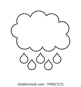 cloud rain drop weather climate icon