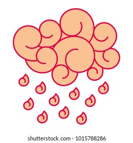  cloud rain drops atmosphere cartoon image
