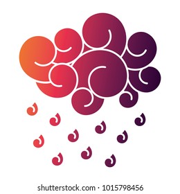 cloud rain drops atmosphere cartoon image