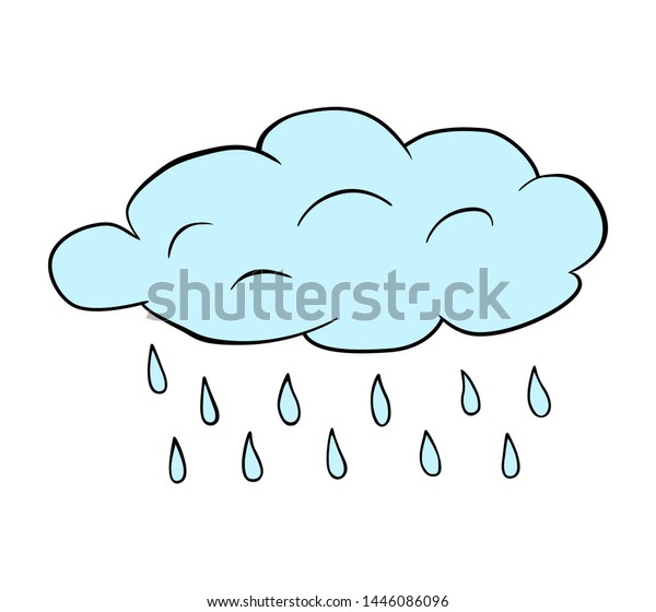 Cloud Rain Drops Clipart Weather Forecast Stock Vector (Royalty Free ...