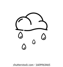 cloud with rain drops icon vector illustration design