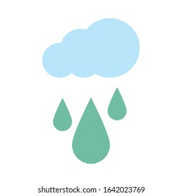cloud with rain drops icon vector illustration design