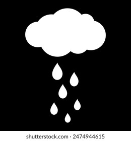 Icono de nubes y lluvias Ilustración vectorial