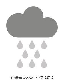 cloud with rain drops  isolated icon design, vector illustration  graphic 