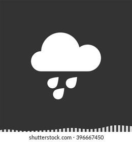 Cloud rain. EPS 10 Flat Icon. Vector Illustration.