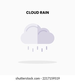 Cloud Rain flat icon. Vector illustration on white background. Can used for digital product, presentation, UI and many more.