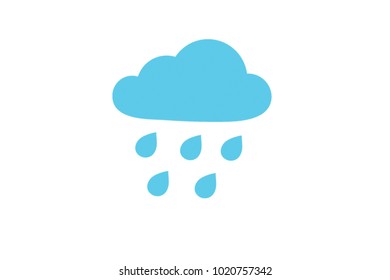 Cloud with rain icon