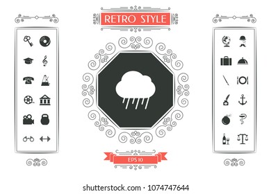 Cloud rain icon