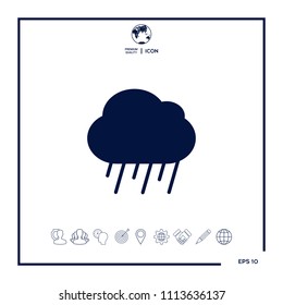 Cloud rain icon