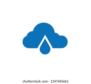 Cloud and rain  icon
