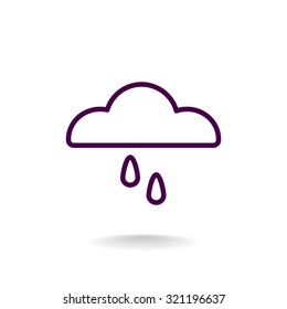 cloud and rain icon