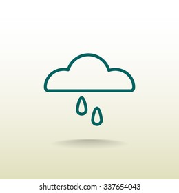cloud and rain icon