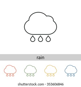Cloud rain icon