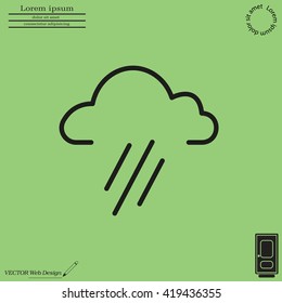 cloud rain icon