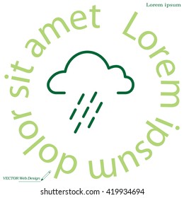 cloud rain icon