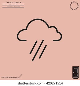 cloud rain icon