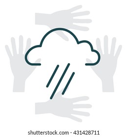 cloud rain icon