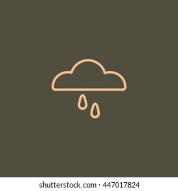 Cloud rain Icon. 