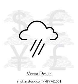 cloud rain icon