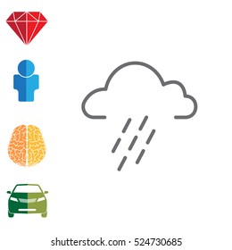 cloud rain icon