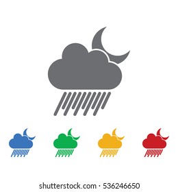 Cloud with rain icon.