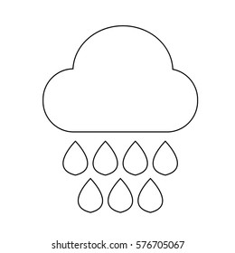 Cloud rain icon