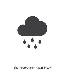 Cloud with rain icon