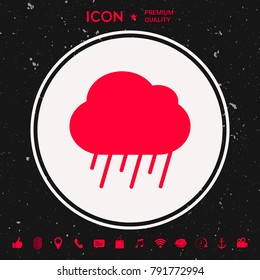 Cloud rain icon Cloud rain icon