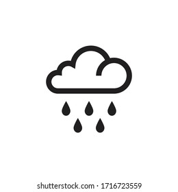 Cloud And Rain Icon Design Vector 