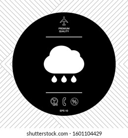 Cloud rain icon with drops. Graphic elements for your design