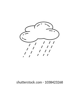 cloud of rain icon. Element of camping and outdoor recreation for mobile concept and web apps. Thin line icon for website design and development, app development. Premium icon on white background