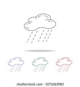 cloud of rain icon. Elements of camping multi colored icons. Premium quality graphic design icon. Simple icon for websites, web design mobile app, info graphics on white background