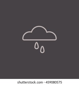  Cloud rain Icon Flat.