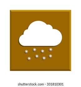 cloud rain icon.  Flat design style eps 10