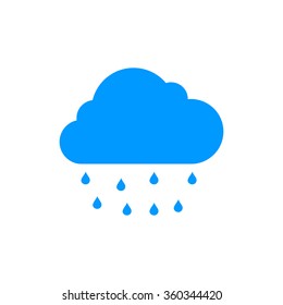 cloud rain icon.  Flat design style eps 10