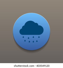 cloud rain icon.  Flat design style eps 10