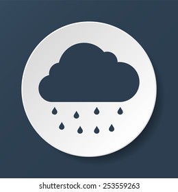 cloud rain icon.  Flat vector illustrator EPS