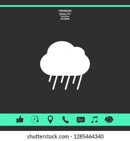 Cloud rain icon. Graphic elements for your design