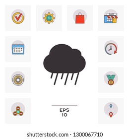 Cloud rain icon. Graphic elements for your design