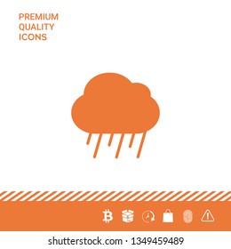 Cloud rain icon. Graphic elements for your design