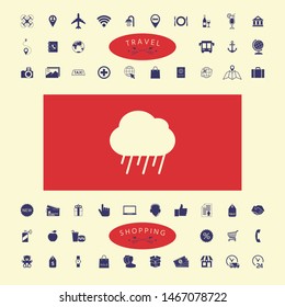 Cloud rain icon. Graphic elements for your design