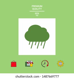 Cloud rain icon. Graphic elements for your design