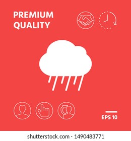 Cloud rain icon. Graphic elements for your design