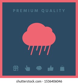 Cloud rain icon. Graphic elements for your design