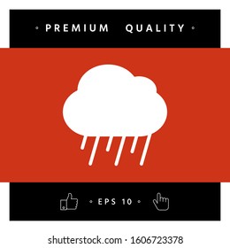 Cloud rain icon. Graphic elements for your design