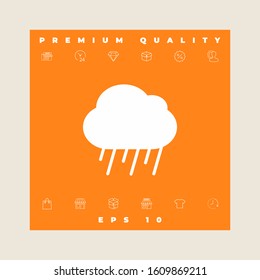 Cloud rain icon. Graphic elements for your design