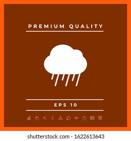 Cloud rain icon. Graphic elements for your design