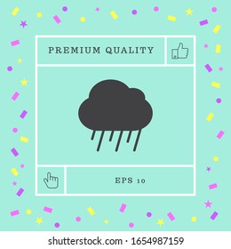 Cloud rain icon. Graphic elements for your design
