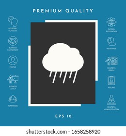 Cloud rain icon. Graphic elements for your design